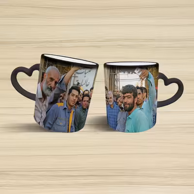 ماگ حرارتی مدل دسته قلبی طرح سردار سلیمانی کد 37