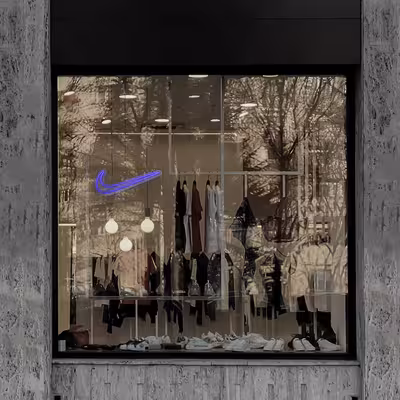 چراغ دیواری نئون دیزاین طرح Nike_BL