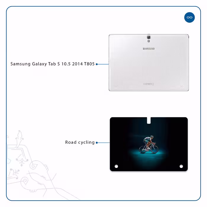 برچسب پوششی ماهوت مدل Road cycling مناسب برای تبلت سامسونگ Galaxy Tab S 10.5 2014 T805