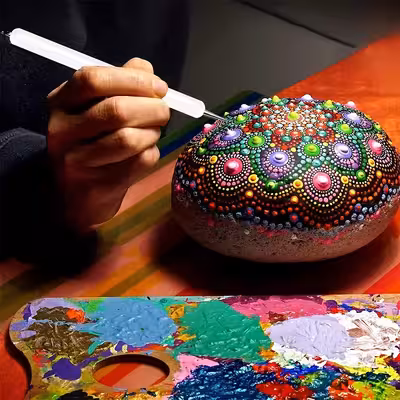 ابزار سفالگری به گز مدل داتینگ نقطه کوبی مجموعه 5 عددی