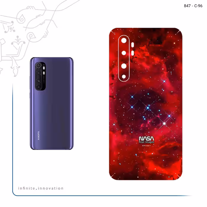 برچسب پوششی ماهوت مدل Universe b NASA 10 مناسب برای گوشی موبایل شیائومی Mi Note 10 Lite