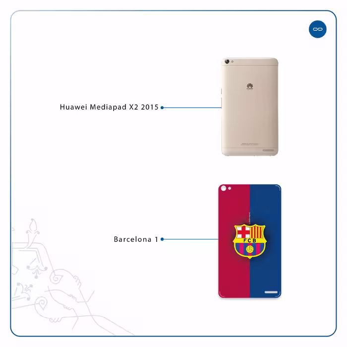 برچسب پوششی ماهوت مدل Barcelona مناسب برای تبلت هوآوی Mediapad X2 2015