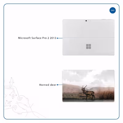 برچسب پوششی ماهوت مدل Horned Deer مناسب برای تبلت مایکروسافت Surface Pro 2 2013