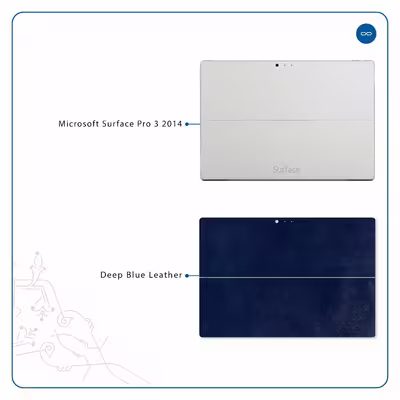 برچسب پوششی ماهوت مدل Deep-Blue-Leather مناسب برای تبلت مایکروسافت Surface Pro 3 2014