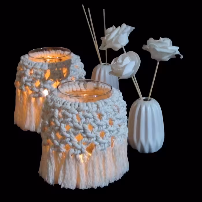 جاشمعی بافتنی مدل ویولت