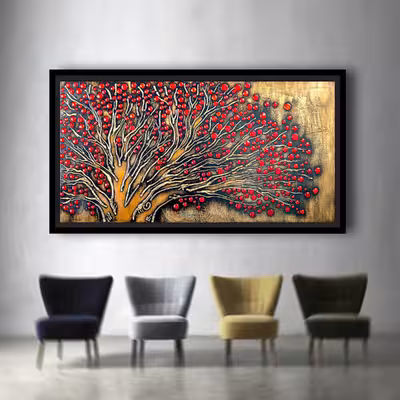 تابلو برجسته طرح شکوفه مدل D-1