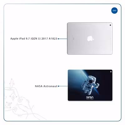 برچسب پوششی ماهوت مدل NASA-Astronaut مناسب برای تبلت اپل iPad 9.7 (GEN 5) 2017 A1823