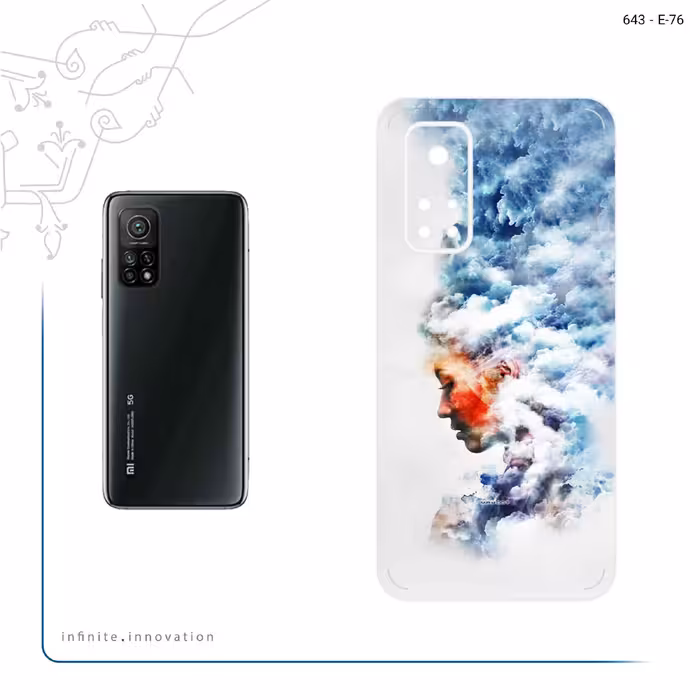 برچسب پوششی ماهوت مدل Women and the Cloud Digital Art مناسب برای گوشی موبایل شیائومی Mi 10T Pro 5G