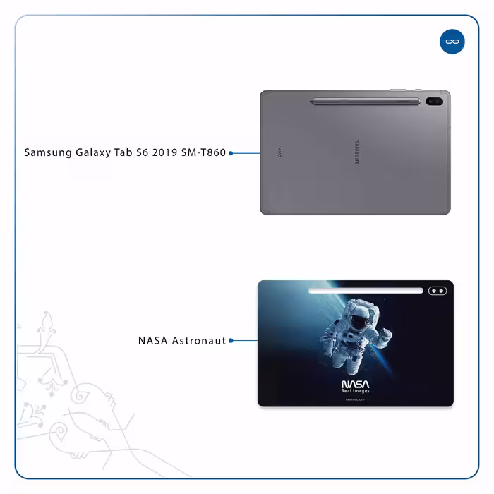 برچسب پوششی ماهوت مدل NASA-Astronaut مناسب برای تبلت سامسونگ Galaxy Tab S6 2019 SM-T860