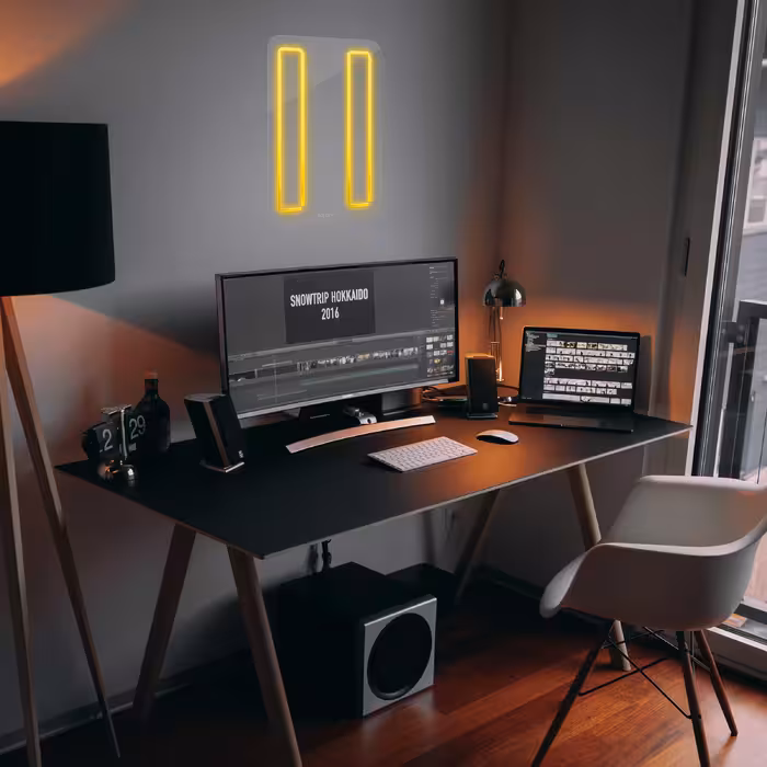 چراغ دیواری نئون دیزاین مدل Pause_YL