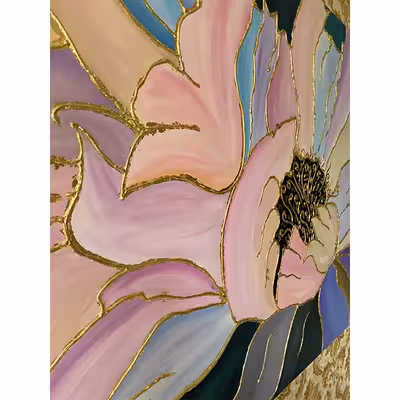  تابلو نقاشی اکریلیک مدل گل برجسته کد 0083