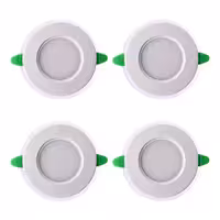 لامپ توکار 9 وات پارس شعاع توس مدل گلاریس دایره‌ای بسته 4 عددی