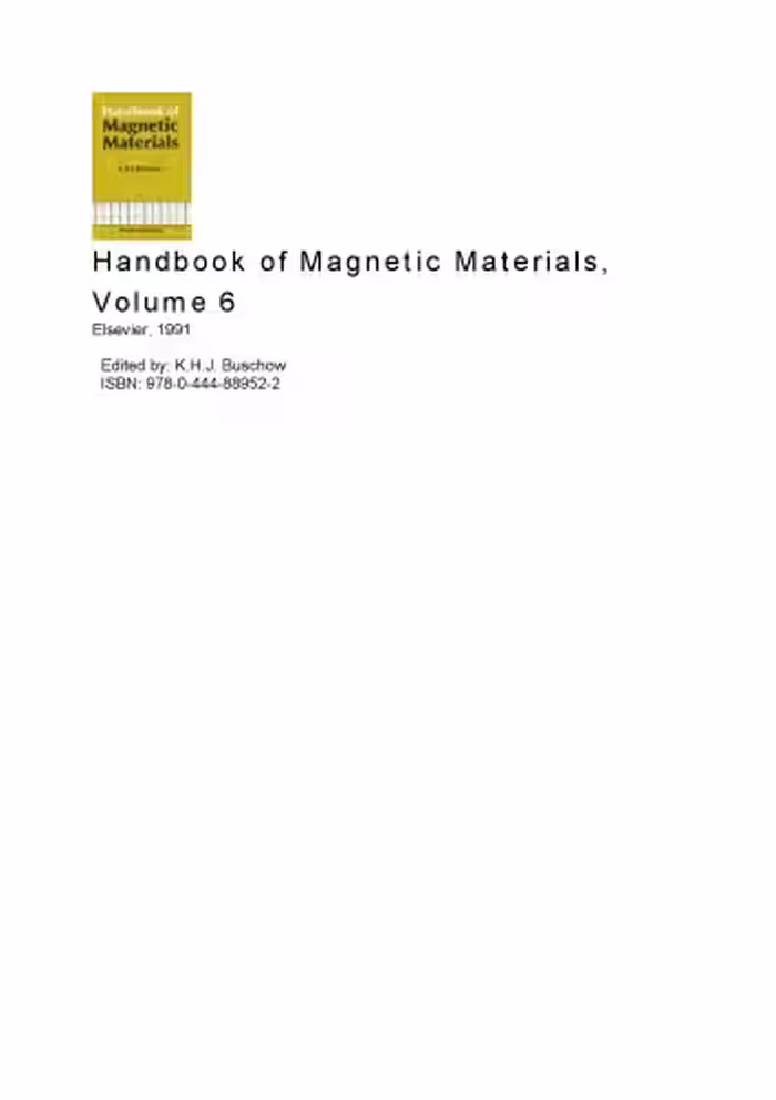 خرید و دانلود نسخه کامل کتاب Handbook of Magnetic Materials, Volume 6