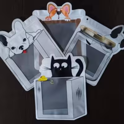 زیپ کیپ فانتزی طرح گربه سگ