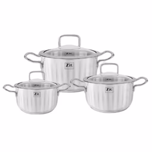 سرویس قابلمه استیل 6 پارچه زیو مدل 1516 / ZIO ZCS-1516-S24