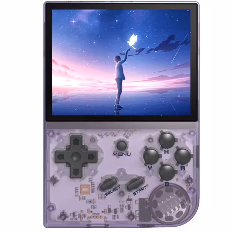 Abernic RG35XX Handheld Console – Transparent Purple