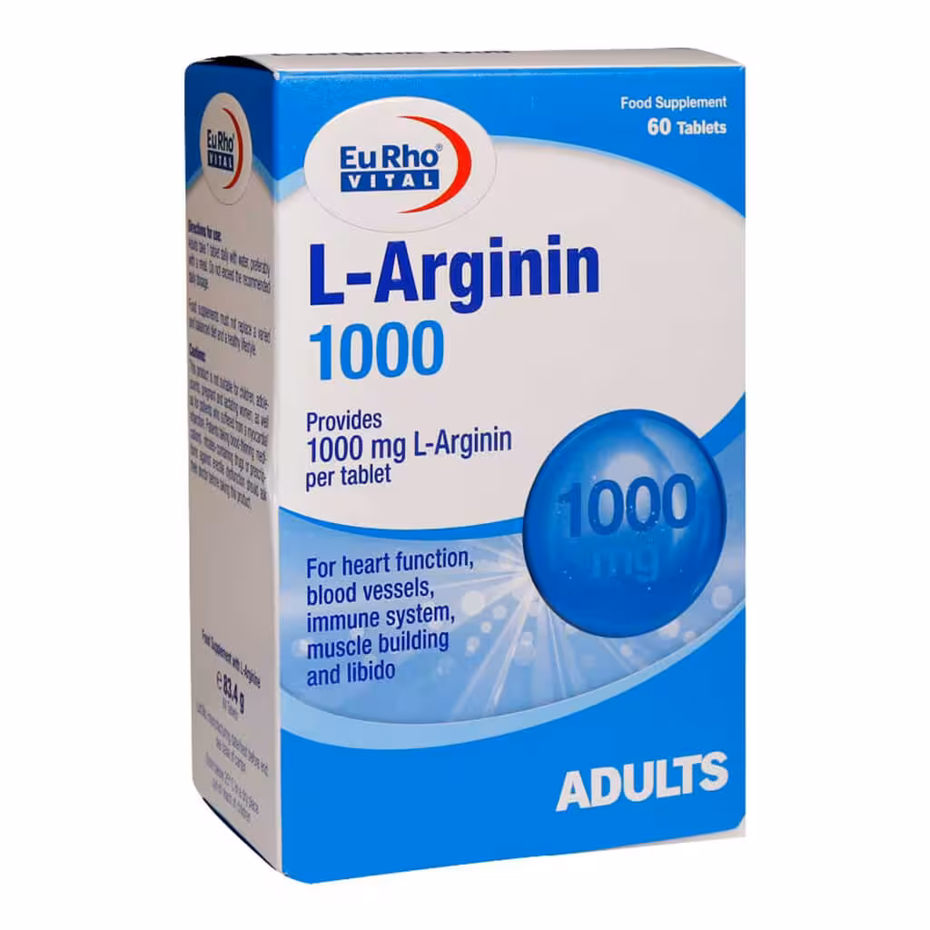 قرص ال آرژنین 1000 میلی گرم 60 عدد یوروویتال Eurho Vital