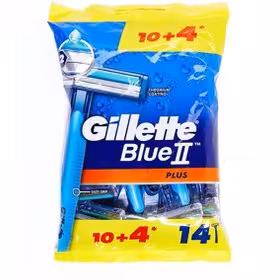 تیغ ژیلت مدل Blue 2 Plus بسته 14 عددی