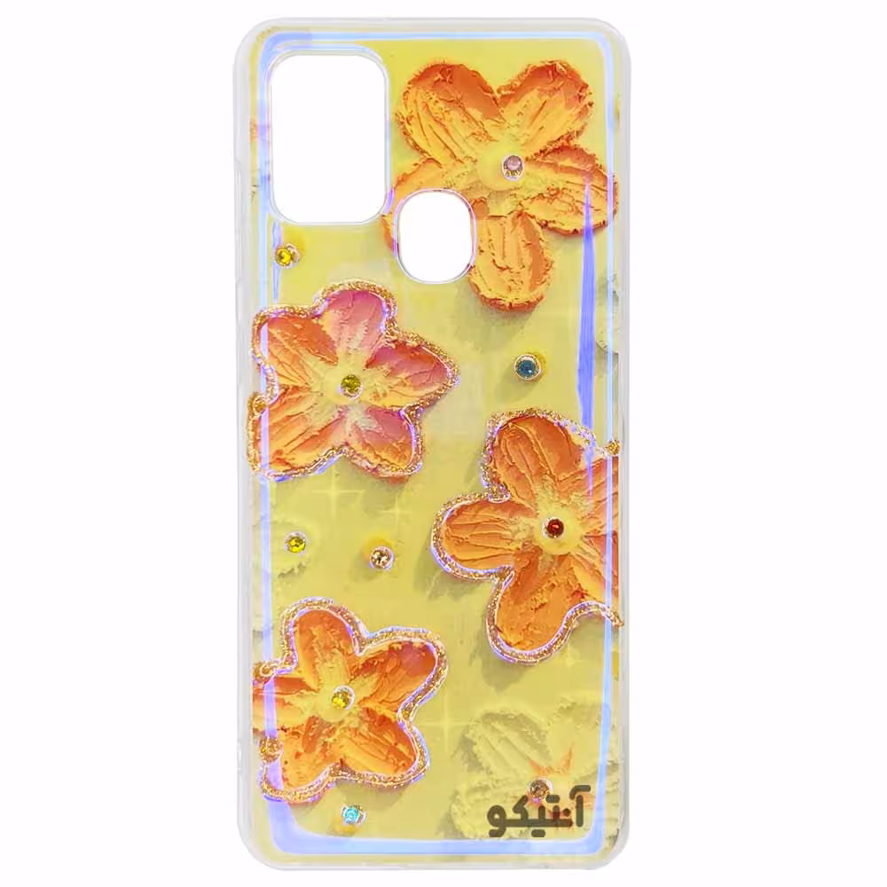 قاب طرح گل های یخی مناسب برای Samsung A21s-کد40546