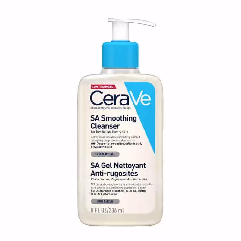ژل شستشو سراوی Cerave مدل SA Smoothing Cleanser پوست خشک و زبر حجم 236 میل