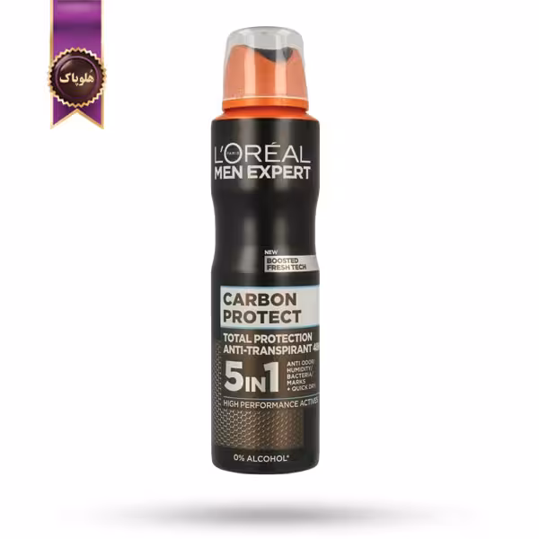اسپری ضد تعریق مردانه لورآل Loreal مدل محافظت با کمک زغال فعال Carbon Protect حجم 250 میلی لیتر (اورجینال)
