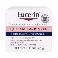 کرم شب ضد چروک اوسرین با کوآنزیم Q10 و پرو رتینول برای پوست حساس Eucerin Q10 Anti-wrinkle   pro-retinol night cream