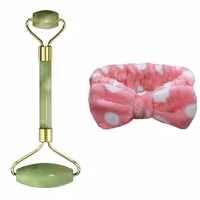 ست ماساژور دستی جیدرولر و هدبند حوله ای