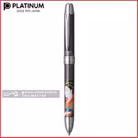 قلم سه کاره مدل مرمری طرح دختر   platinum mwb-3000RM multi function pen