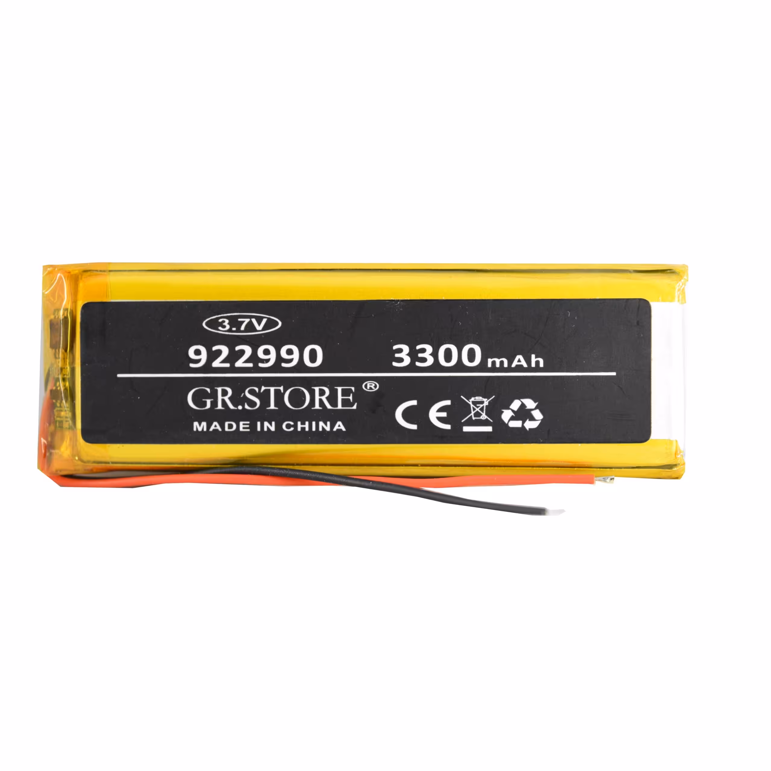 باتری لیتیوم پلیمر 37v ظرفیت 3300mA ابعاد 922990