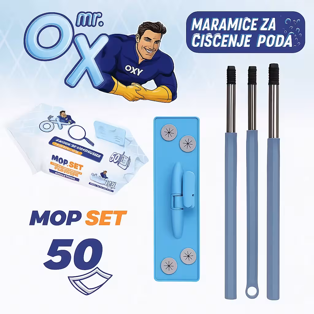 ست دستمال تی 50 عددی و دسته تی مستر اوکسی m.r oxy