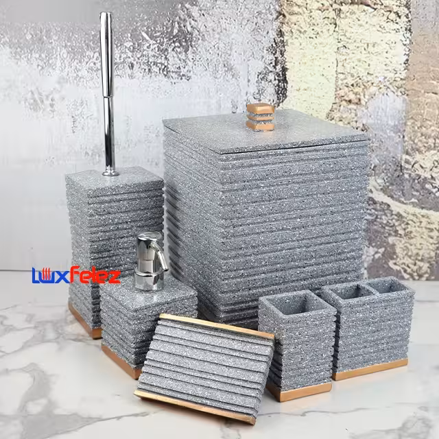 ست سرویس بهداشتی رزین زرین کد 1733 شش پارچه