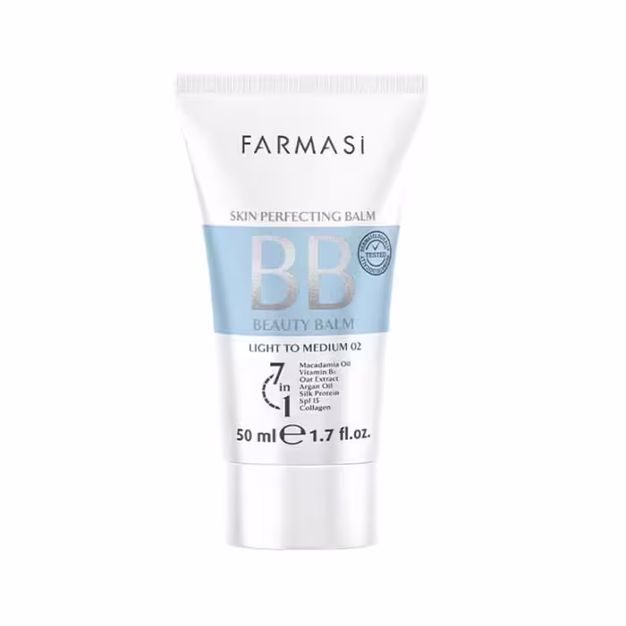 بی‌بی کرم 7 در 1 فارماسی با SPF15 رنگ روشن تا متوسط شماره 02 حجم 50 میلی‌لیتر