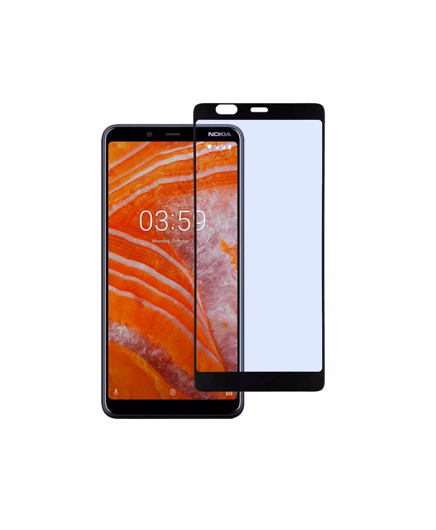 گلس فول تمام چسب موبایل نوکیا Nokia 3.1 Plus