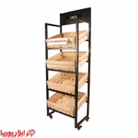 استند 4 طبقه نان تیرکس   چرخ دار