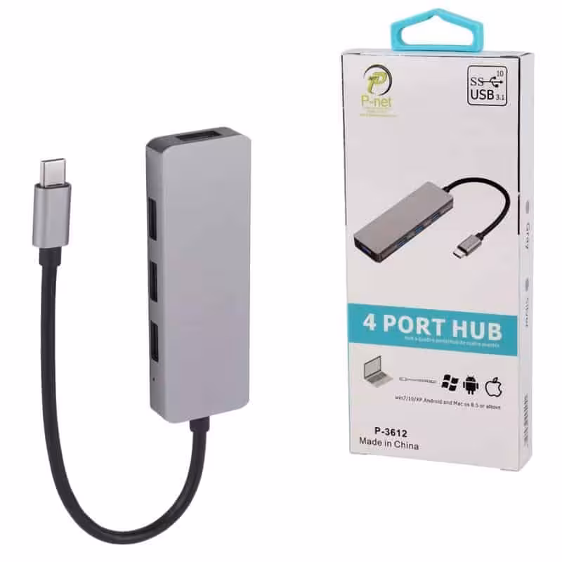 هاب 4 پورت Type-C پی نت P-3612