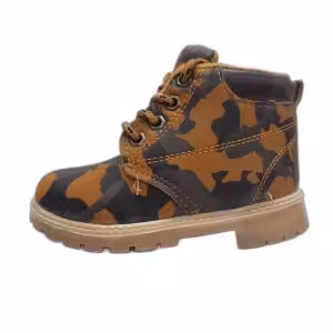 نیم بوت پسرانه مدل تکاوری رنگ عسلی