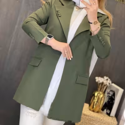 مانتو کتی زنانه کرپ مازراتی مدل مهتاب