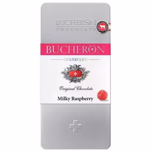 شکلات شیری بوچرون استند آرت با طعم تمشک 100 گرمی Bucheron StandArt Milk Chocolate
