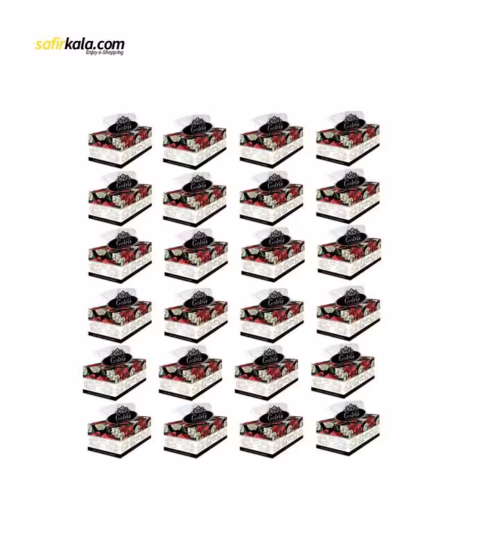 دستمال کاغذی 100 برگ گلریز مدل بوستان بسته 24 عددی