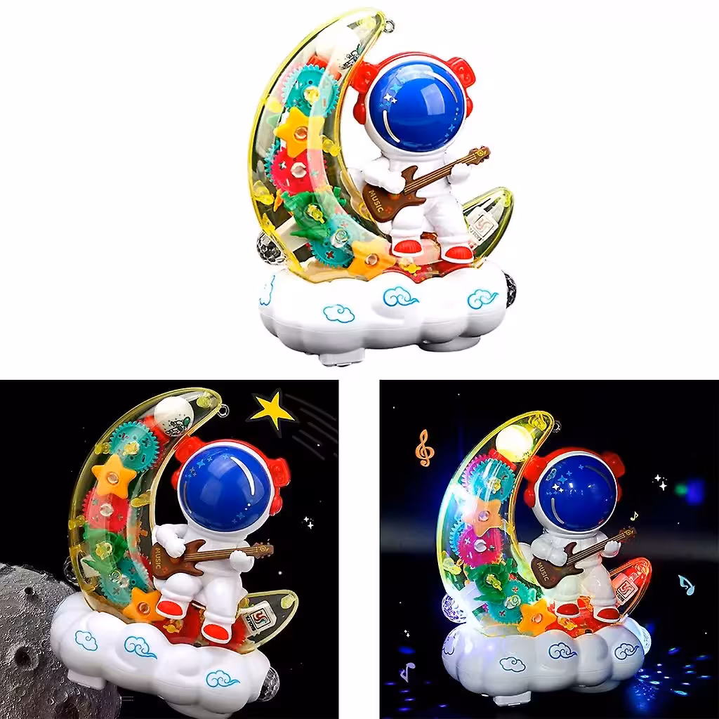 ربات فضانورد چرخ دنده ای ماه سوار موزیکال