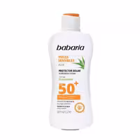 مشخصات، خرید و قیمت لوسیون ضد آفتاب باباریا Babaria حاوی spf50 آلوئه ورا حجم 200 میل ⭐️ ویان مارکت