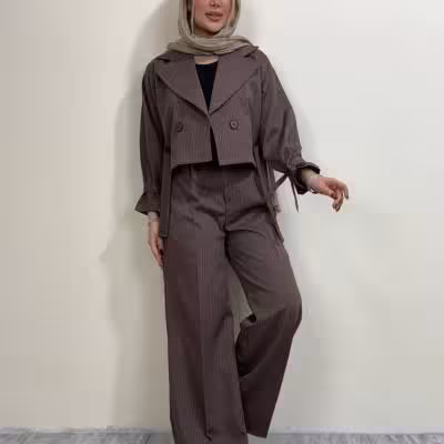 ست کت و شلوار دیپلمات مدل پریا