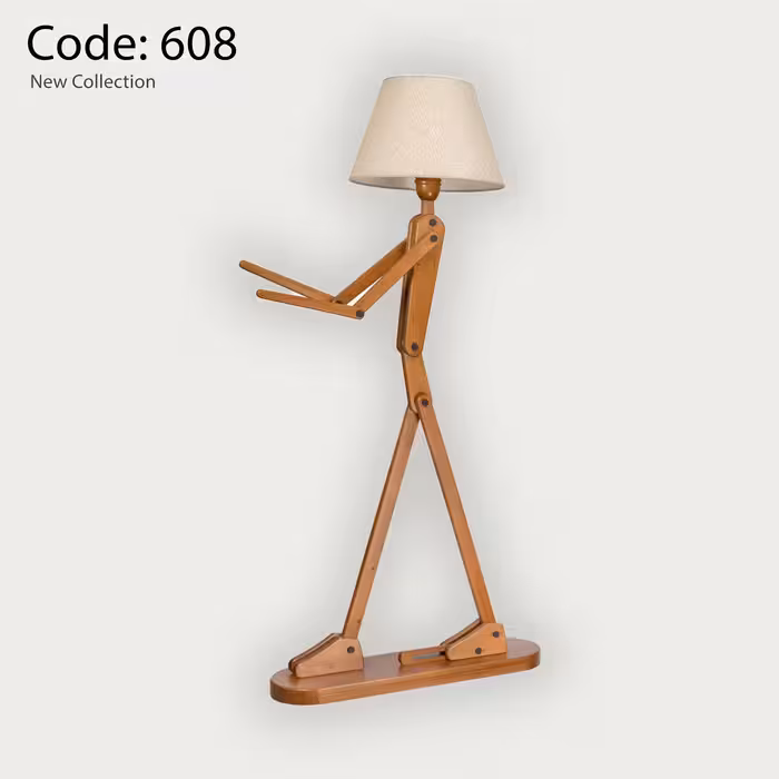 آباژورچوبی کنار سالنی رایکا مدل رباتیک  DARK608