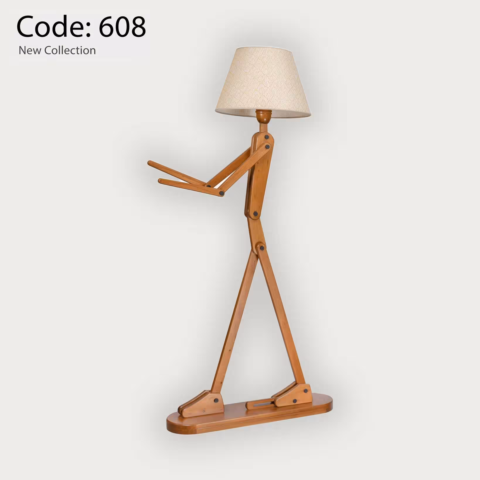 آباژورچوبی کنار سالنی رایکا مدل رباتیک  DARK608