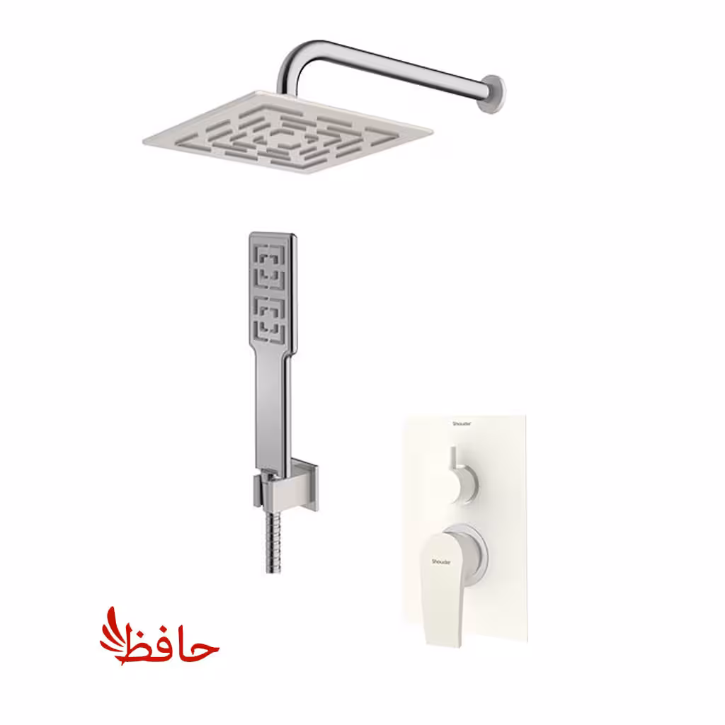 شیر حمام توکار شودر مدل رومر پلاس شیری کروم تیپ 3 BRASS