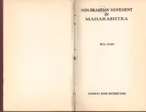خرید و دانلود نسخه کامل کتاب Non-Bramhan Movement in Maharashtra