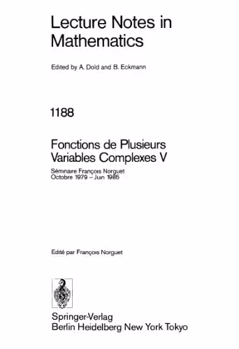 خرید و دانلود نسخه کامل کتاب Fonctions de Plusieurs Variables Complexes V