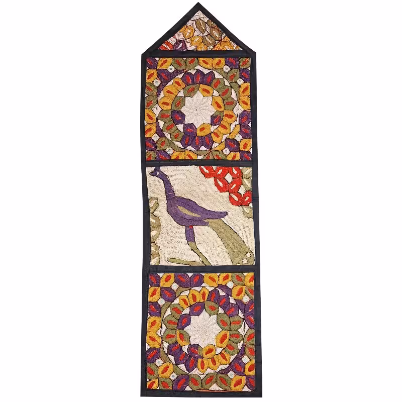 دیوارکوب 3 جیبه کد JAAB47 سوزن دوزی ابریشم