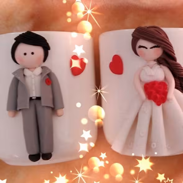 ماگ عروس ودامادو عاشقانه
