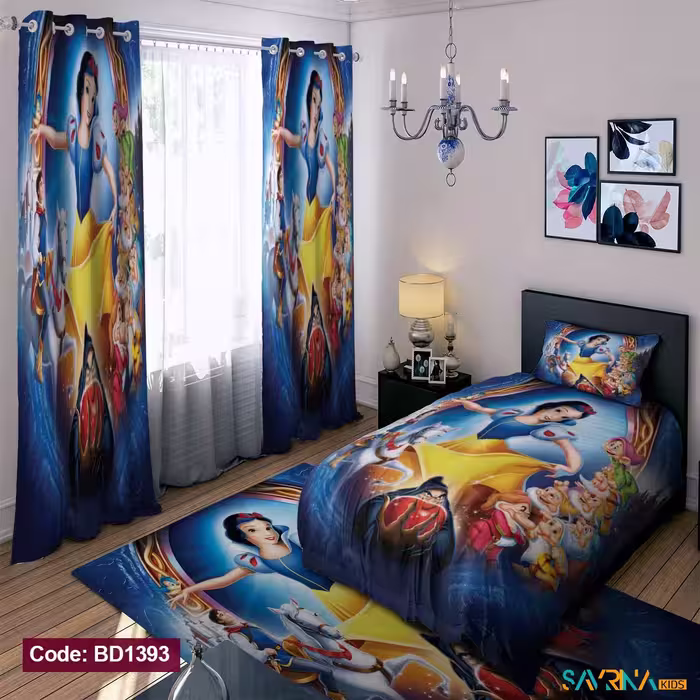 ست اتاق خواب دخترانه طرح سفید برفی کد BD1393